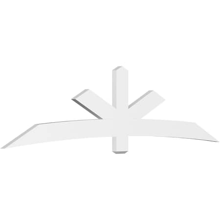 Ekena Millwork Alberta Architectural Grade PVC Gable Bracket, 108"W x 27"H x 2"D x 6"F, 6/12 Pitch GBP108X27X0206ALB00